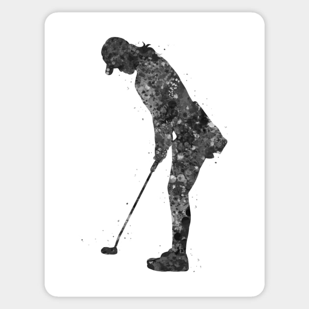 Female golfer Sticker by Yahya Art